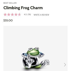 Pandora Climbing Frog Charm